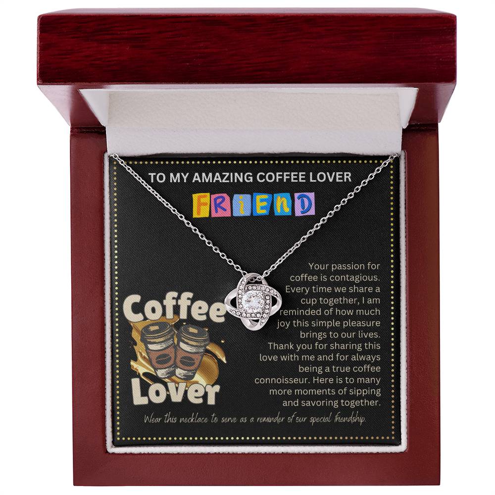 JGF Jewelry Gifts for Family To My Amazing Coffee Lover Friend BFF Bestie Heart Necklace