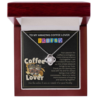 JGF Jewelry Gifts for Family To My Amazing Coffee Lover Friend BFF Bestie Heart Necklace