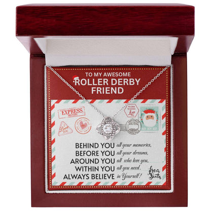 JGF Jewelry Gifts for Family Necklace Gift For Roller Derby Adult Female Bestie BFF Friend Far Away