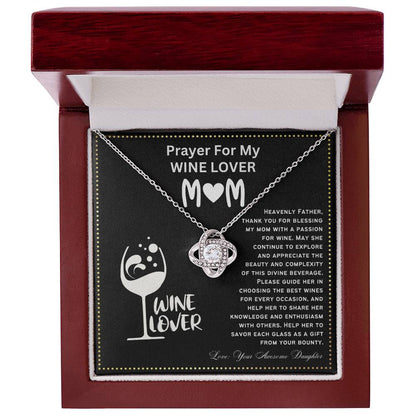JGF Jewelry Gifts for Family Prayer For My Wine Lover Mom For Her Birthday Heart Necklace