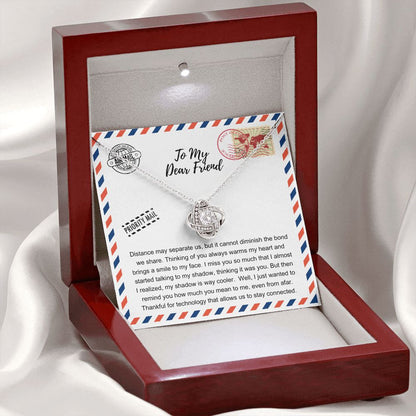 JGF Jewelry Gifts for Family | Thank You Gift for a Adult Best Friend Who Lives Miles Away |Love Knot Pendant Necklace