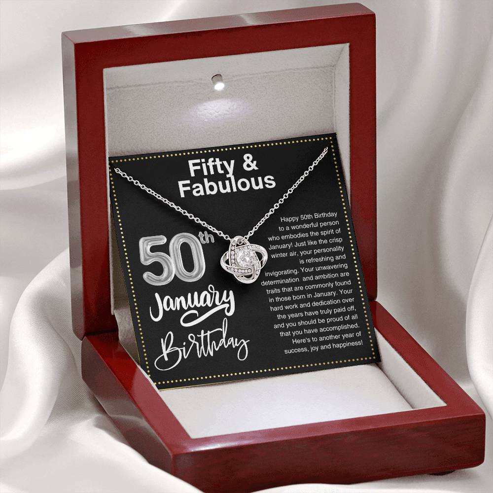 JGF Jewelry Gifts for Family 50th Birthday Gifts For Women Friends January
