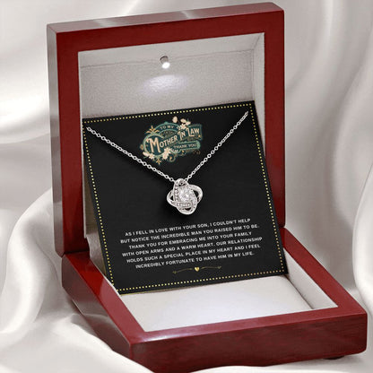 JGF Jewelry Gifts for Family | Mother's Day Gift Basket from Daughter In Law | Celtic Love Knot Sterling Silver Necklace