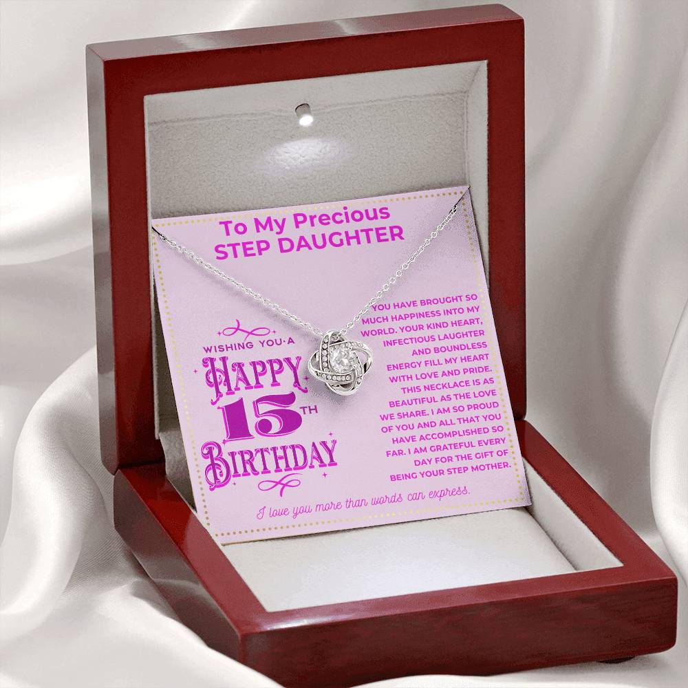 JGF Jewelry Gifts for Family Quinceanera Birthday Card For Girl Stepdaughter