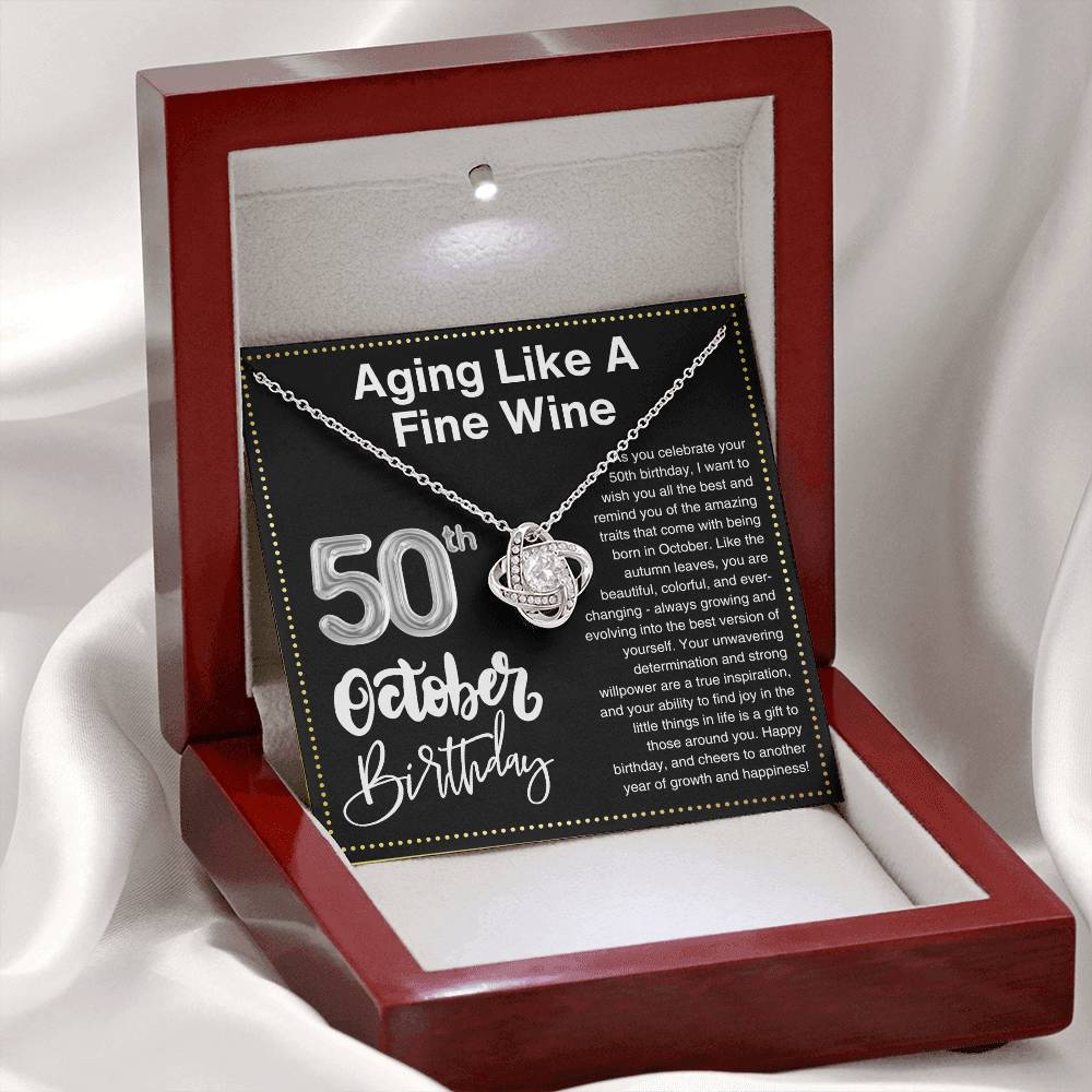 JGF Jewelry Gifts for Family 50th Birthday Gifts For Women Funny October