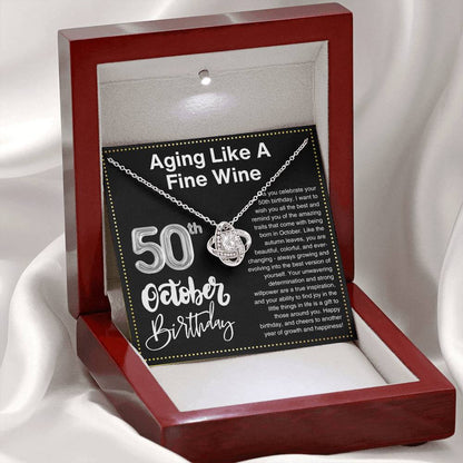 JGF Jewelry Gifts for Family 50th Birthday Gifts For Women Funny October