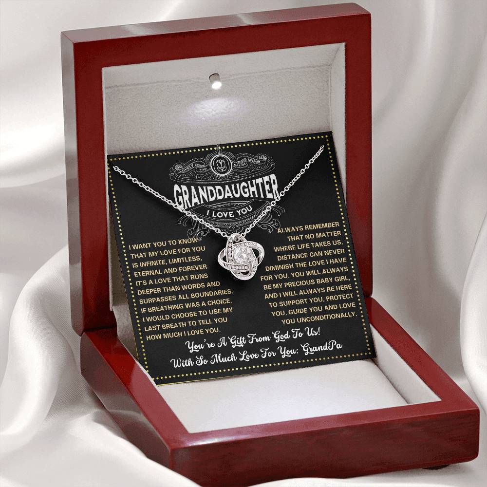 JGF Jewelry Gifts for Family To My Granddaughter Necklace Gifts From GrandPa For Graduation
