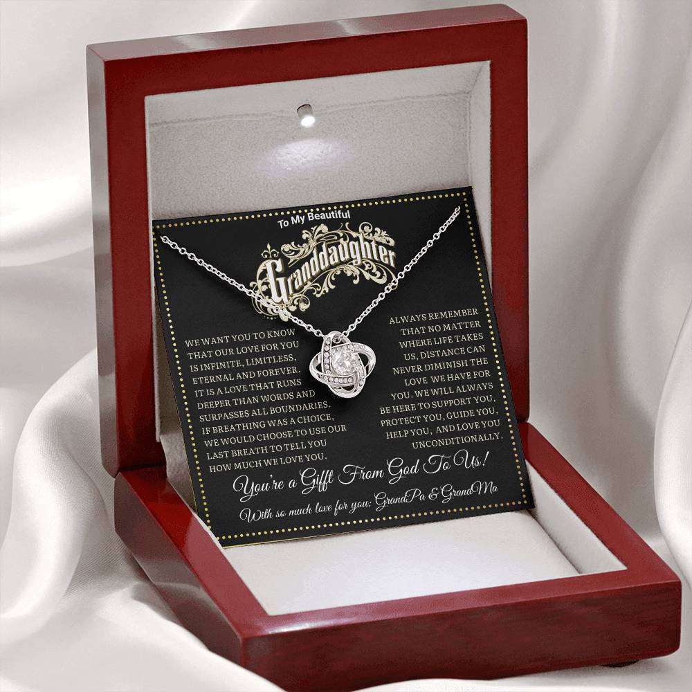 JGF Jewelry Gifts for Family Birthday Gifts For Granddaughter Adult Prime Love Knot Necklace
