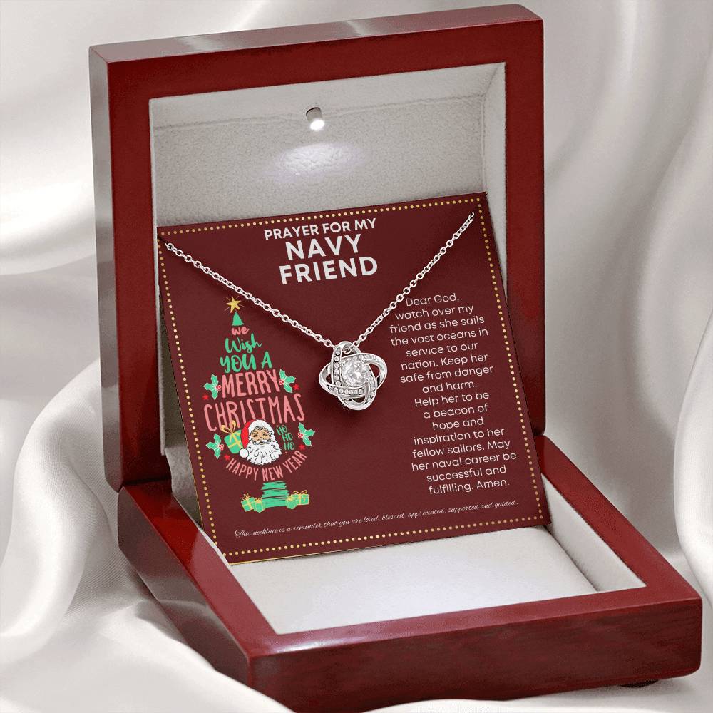 JGF Jewelry Gifts for Family My Friend Is a US Navy Present Simple Silver Necklace Formal