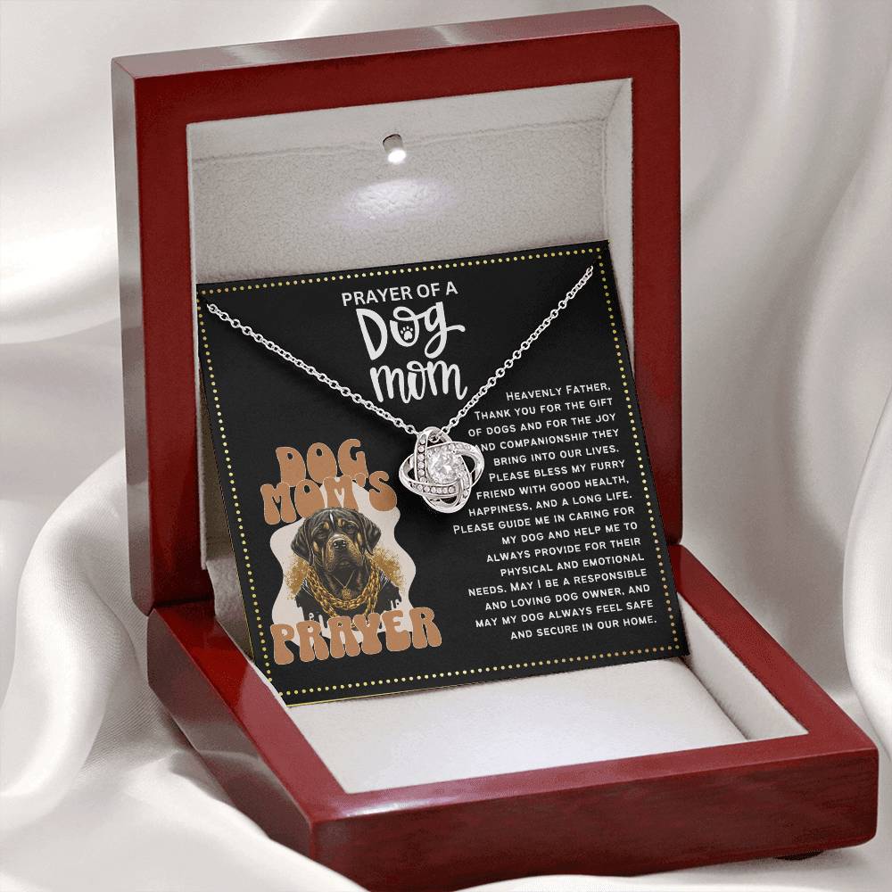 JGF Jewelry Gifts for Family Prayer For My Dog Lover Mom Love Knot Necklace
