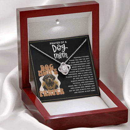 JGF Jewelry Gifts for Family Prayer For My Dog Lover Mom Love Knot Necklace
