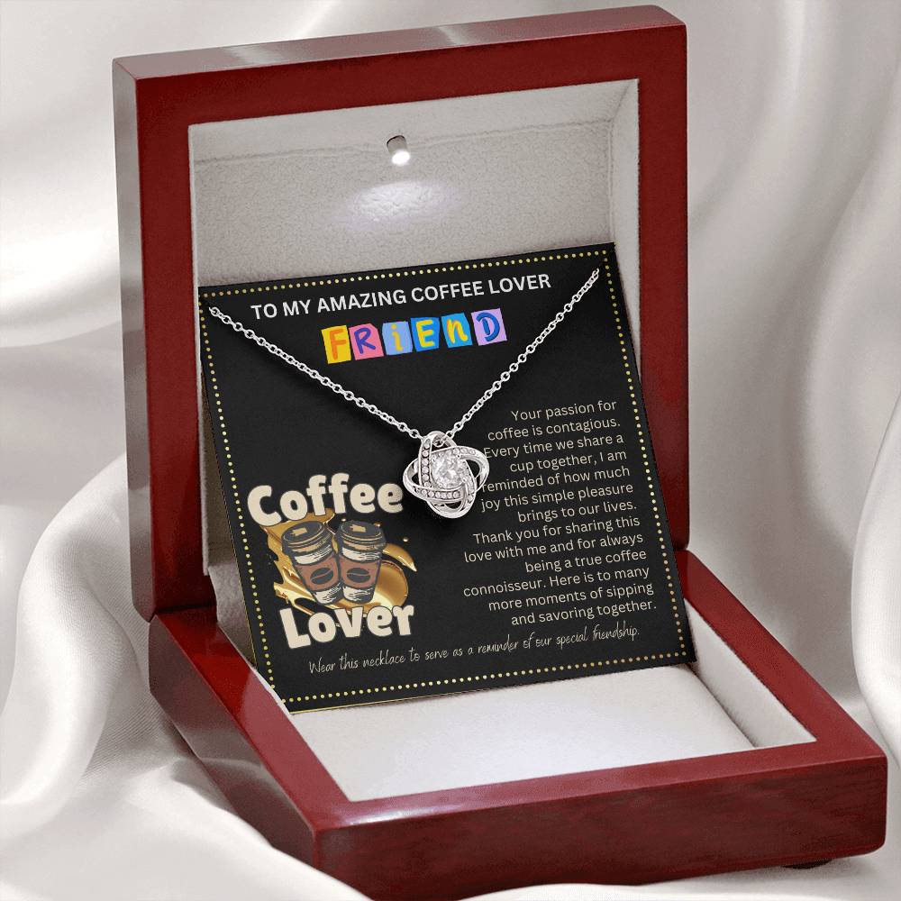 JGF Jewelry Gifts for Family To My Amazing Coffee Lover Friend BFF Bestie Heart Necklace