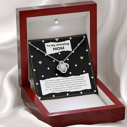 JGF Jewelry Gifts for Family Mothers Day Gifts For Aunts From Niece Love Knot Necklace