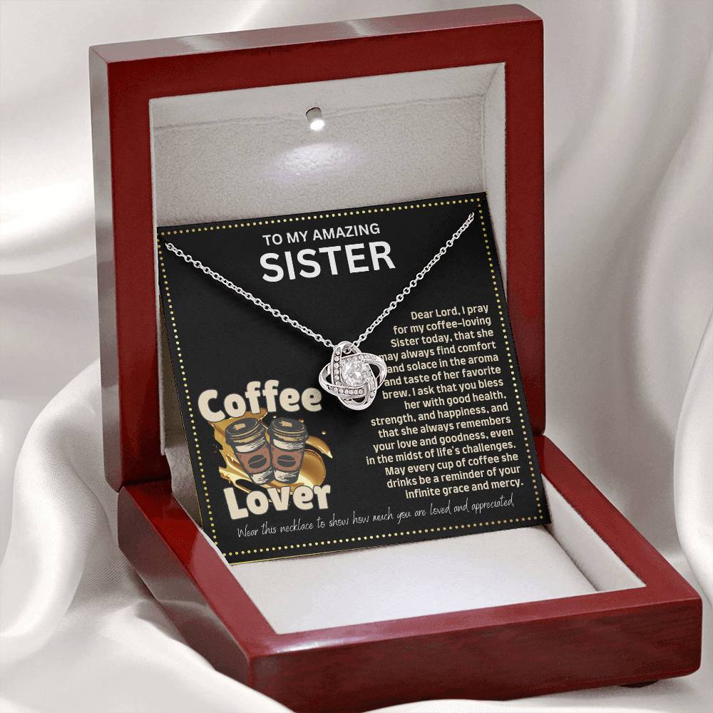 JGF Jewelry Gifts for Family I Love You Sister My Best Friend Necklace for Coffee Lover
