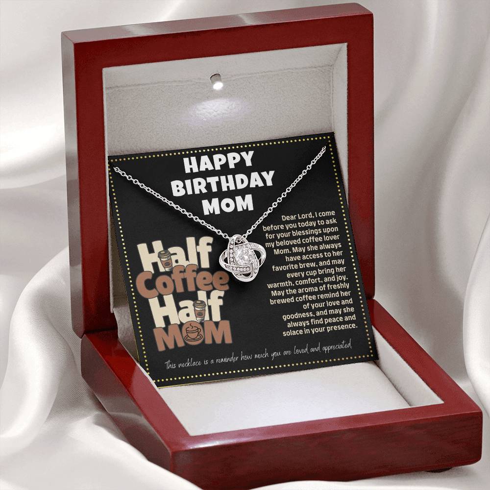 JGF Jewelry Gifts for Family Birthday Message Card For Mom About Coffee