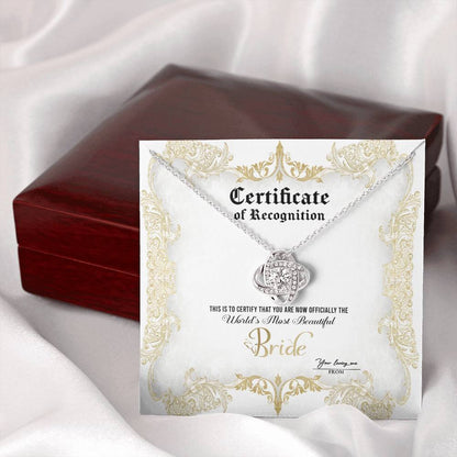 Bride-Certificate Of Achievement