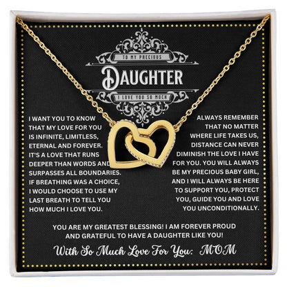 JGF Jewelry Gifts for Family Adult Daughter Easter Basket Gifts Intertwined Hearts Necklace