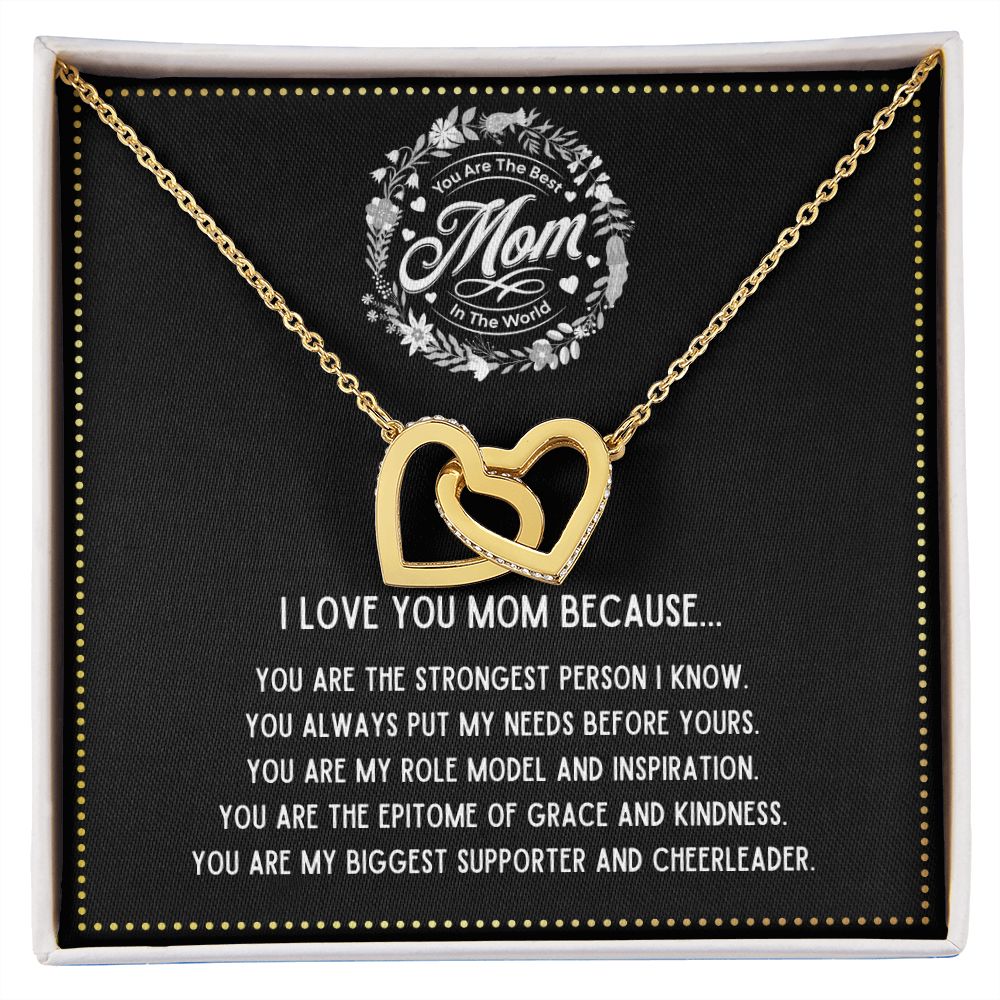 JGF Jewelry Gifts for Family - Mothers Day Gift I Love Mom Heart Pendant Necklace From Son And Daughter In Law