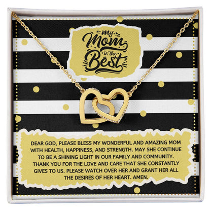 JGF Jewelry Gifts for Family Double Heart Necklace Silver For Women