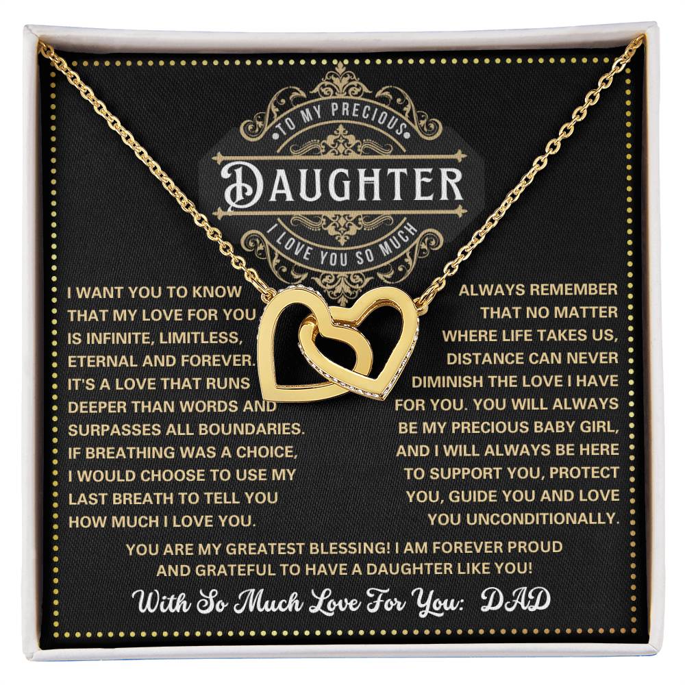 JGF Jewelry Gifts for Family Gifts For Grown Daughter From Parents Interlocking Hearts Necklace