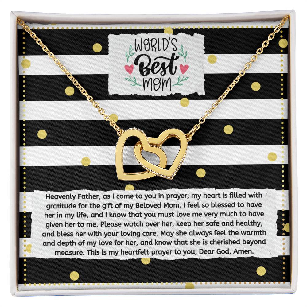 JGF Jewelry Gifts for Family 2 Hearts Intertwined Necklace For Women