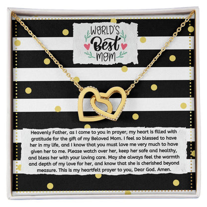 JGF Jewelry Gifts for Family 2 Hearts Intertwined Necklace For Women