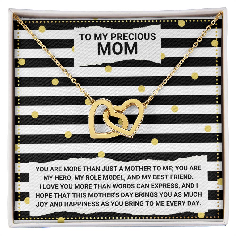 JGF Jewelry Gifts for Family Double Heart Pendant Necklace For Mom