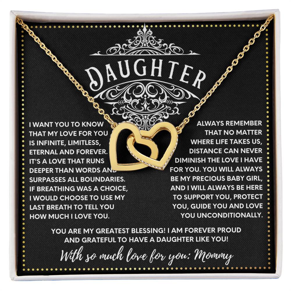JGF Jewelry Gifts for Family 2 Two Hearts Connected Daughter Gifts From Mom On Wedding Day