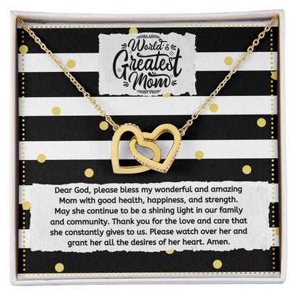 JGF Jewelry Gifts for Family Intertwined Interlocking Hearts Necklace For Mom