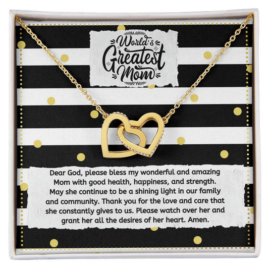 JGF Jewelry Gifts for Family Intertwined Interlocking Hearts Necklace For Mom