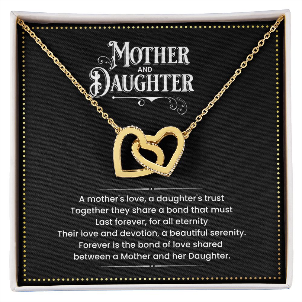 JGF Jewelry Gifts for Family | Double 2 Hearts Pendant Necklace for Women for Mother and Daughter