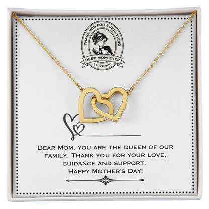 JGF Jewelry Gifts for Family | Mothers Day Gift for StepMom from Daughter and Son | Heart Pendant Necklace with Crystal ZirCon