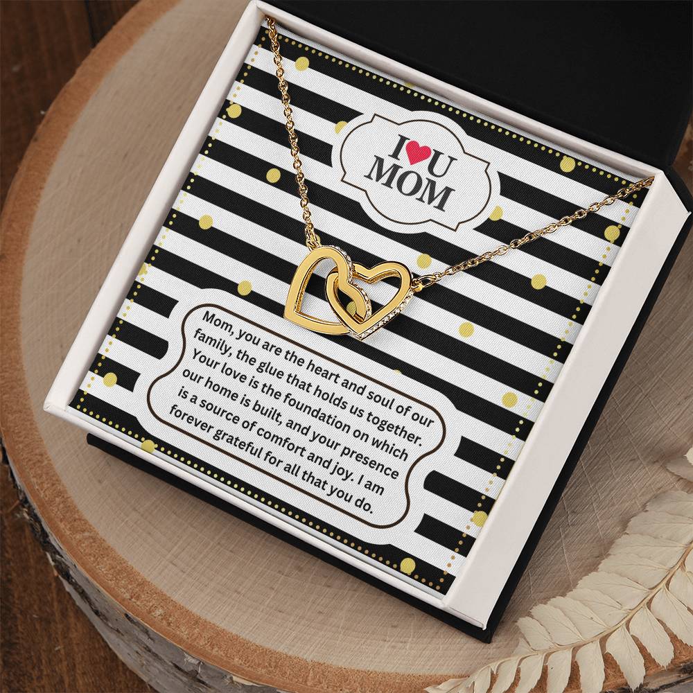 JGF Jewelry Gifts for Family Moms Birthday Gift From Daughter Heart Pendant Necklace