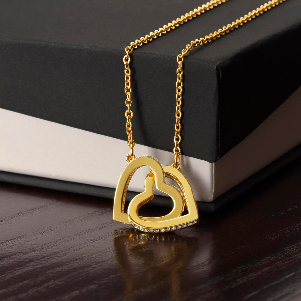 JGF Jewelry Gifts for Family | Sister Moving Away From Home New Job Beginnings | Two Tone Heart Necklace for Women