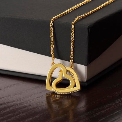 JGF Jewelry Gifts for Family | Sister Moving Away From Home New Job Beginnings | Two Tone Heart Necklace for Women