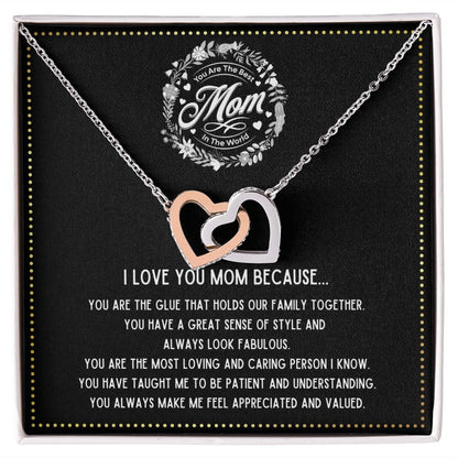 JGF Jewelry Gifts for Family - Heart Pendant Necklace With Crystal Zircon Jewelry Gifts For Aunt From Nephew