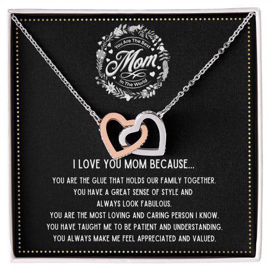 JGF Jewelry Gifts for Family - Heart Pendant Necklace With Crystal Zircon Jewelry Gifts For Aunt From Nephew