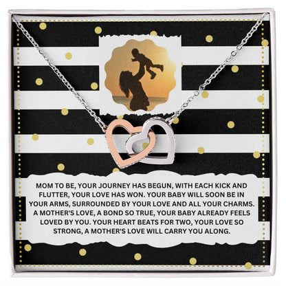 JGF Jewelry Gifts for Family Interlocking Necklace for Mommy To Be As First Time Mom