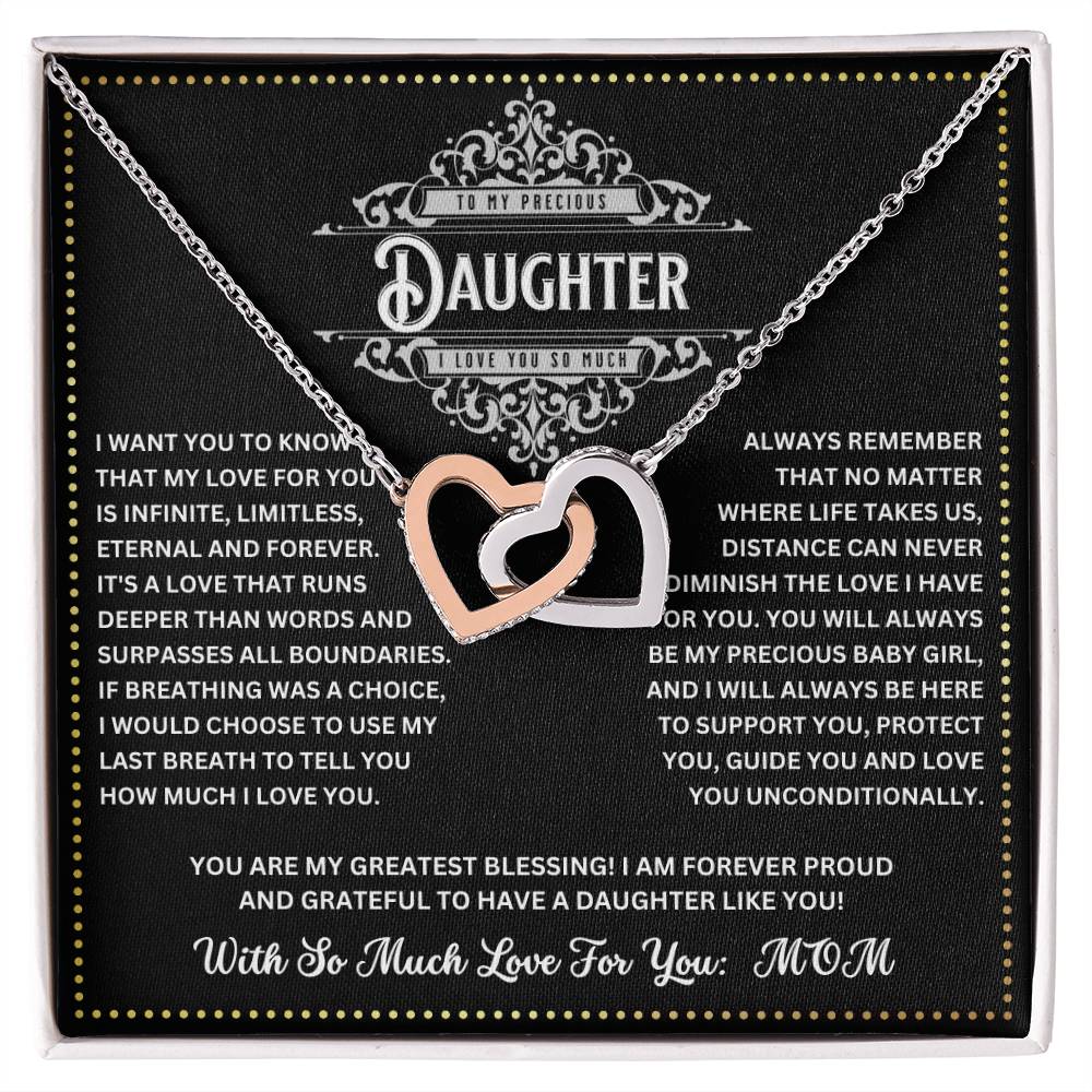 JGF Jewelry Gifts for Family Adult Daughter Easter Basket Gifts Intertwined Hearts Necklace