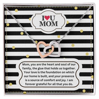 JGF Jewelry Gifts for Family Moms Birthday Gift From Daughter Heart Pendant Necklace