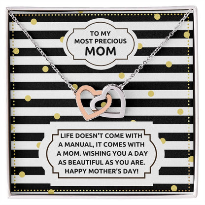 JGF Jewelry Gifts for Family Double Heart Pendant Necklace For Women