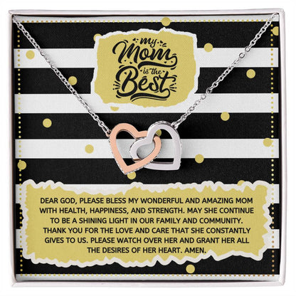 JGF Jewelry Gifts for Family Double Heart Necklace Silver For Women