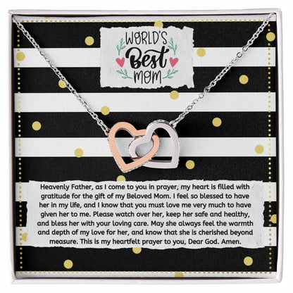 JGF Jewelry Gifts for Family 2 Hearts Intertwined Necklace For Women