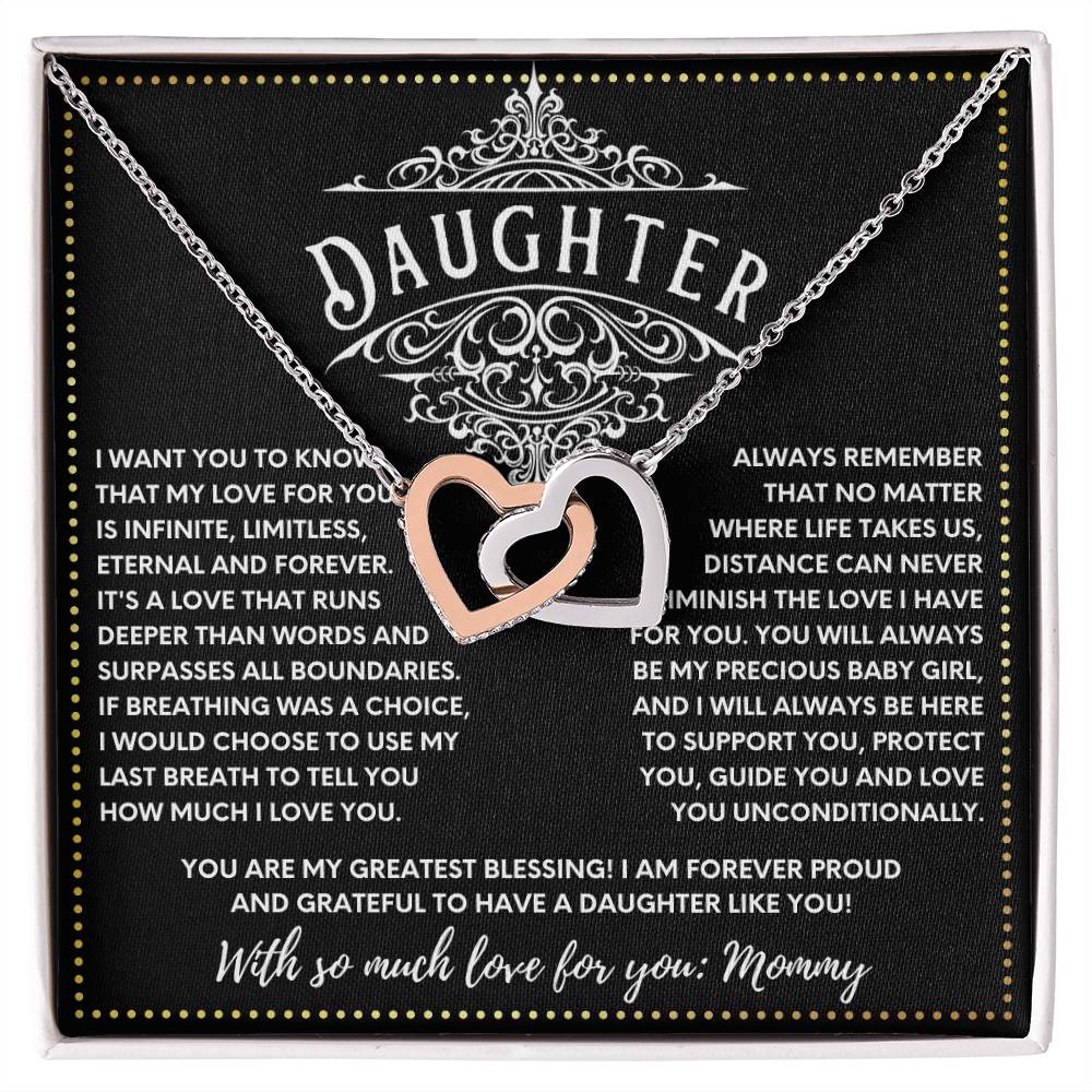 JGF Jewelry Gifts for Family 2 Two Hearts Connected Daughter Gifts From Mom On Wedding Day