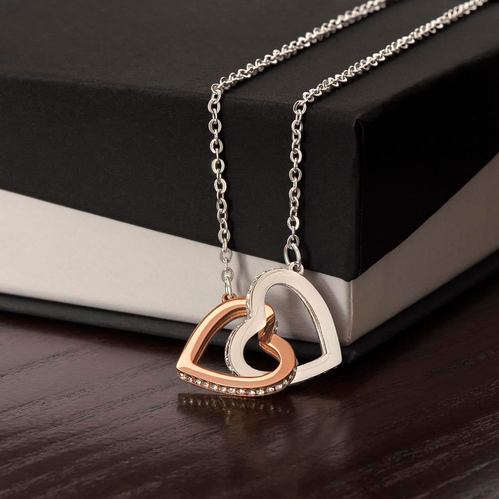JGF Jewelry Gifts for Family | Birthday Gifts For Sister Who Lives Far Away | Two Hearts Necklace For Women Rose Gold Plated And Silver