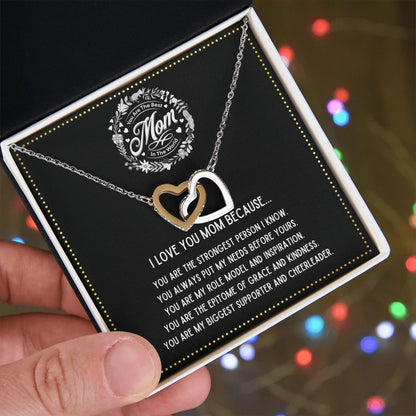 JGF Jewelry Gifts for Family - Mothers Day Gift I Love Mom Heart Pendant Necklace From Son And Daughter In Law