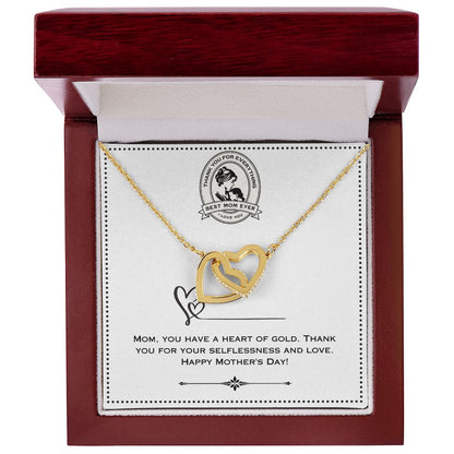 JGF Jewelry Gifts for Family |1st Mothers Day Gift for Pregnant Mom from Her Mom | Two Toned Pendant Necklace for Women