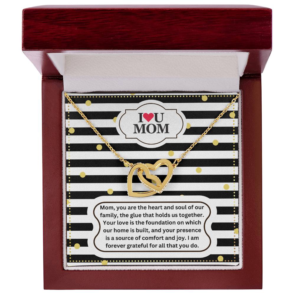 JGF Jewelry Gifts for Family Moms Birthday Gift From Daughter Heart Pendant Necklace