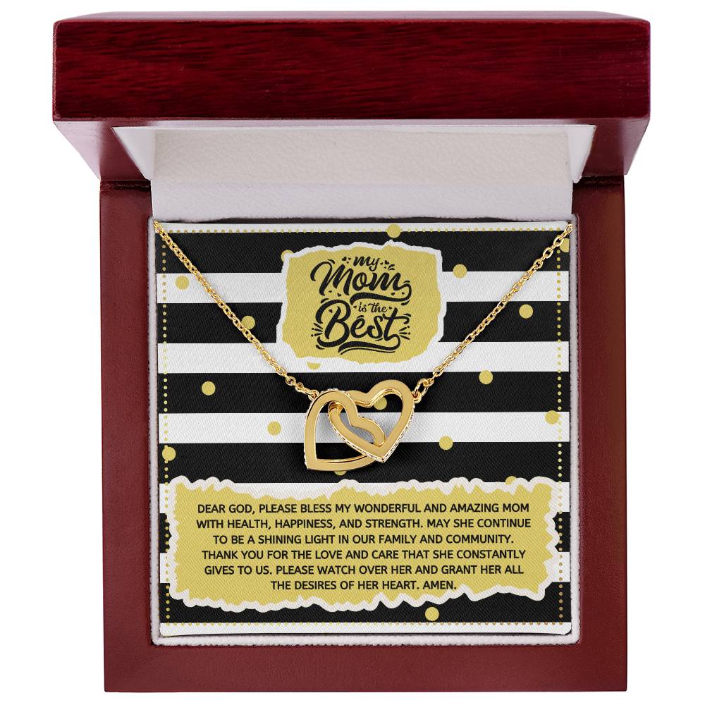 JGF Jewelry Gifts for Family Double Heart Necklace Silver For Women