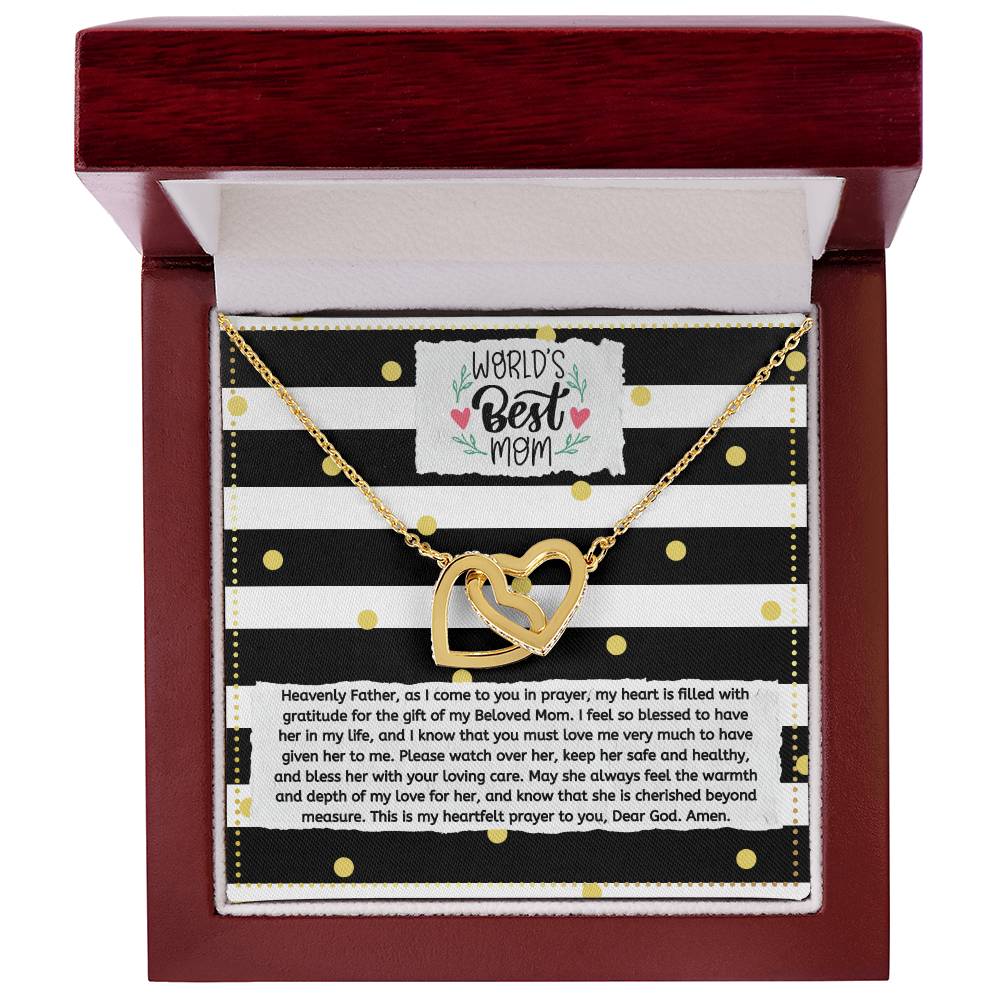 JGF Jewelry Gifts for Family 2 Hearts Intertwined Necklace For Women